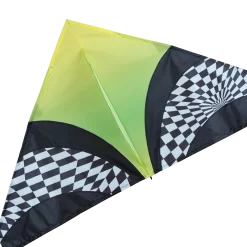 56 In. Delta Kite - Green Op Art