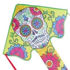 Large Easy Flyer Kite - Sugar Skull Day Of The Dead