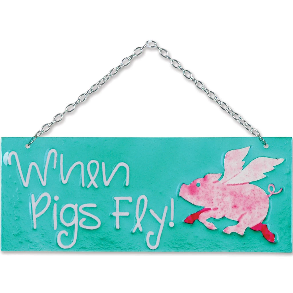 Glass Expression - Pigs Fly 1 Glass Expression - Pigs Fly